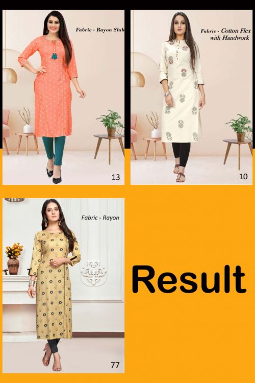 MT Result Jaipuri Kurti Catalog